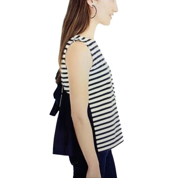 J. Crew Bow Back Tank Top in Navy & White Stripe Size XS - Picture 2 of 8